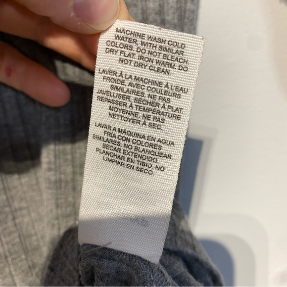 🛍️ 4 for 20$ / Garage 3/4 Sleeve Fitted Rib Tee / Grey / XS - Picture 9 of 9